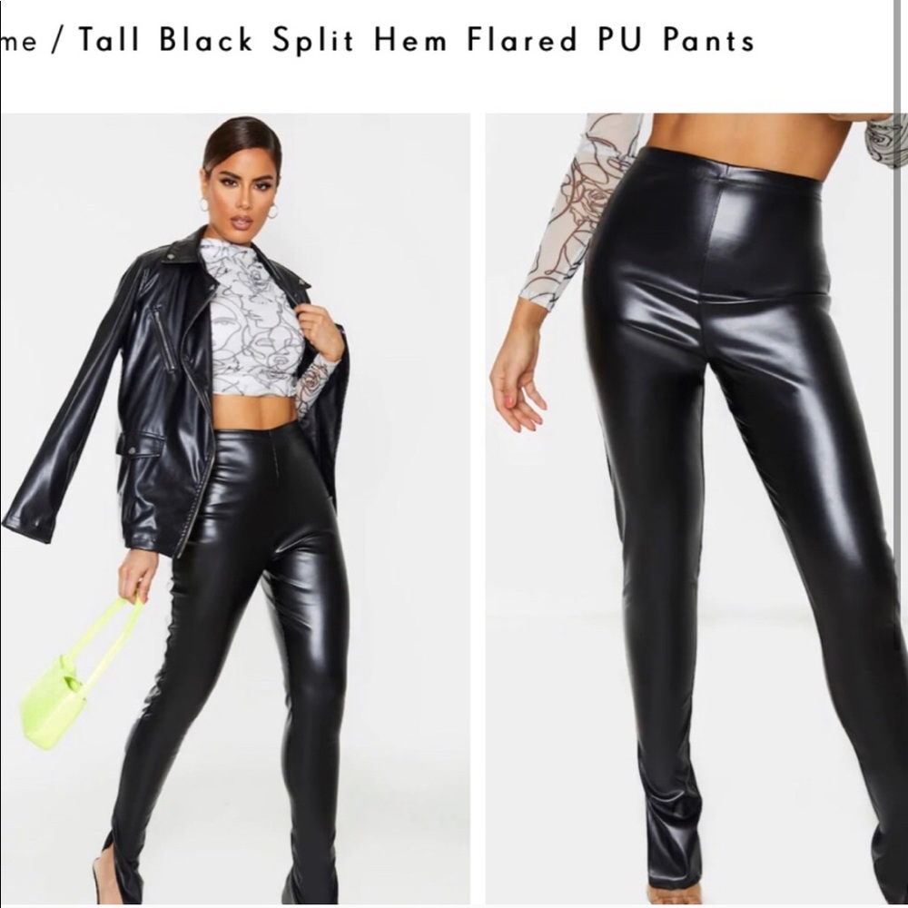 Nasty Gal Split Leather Pant